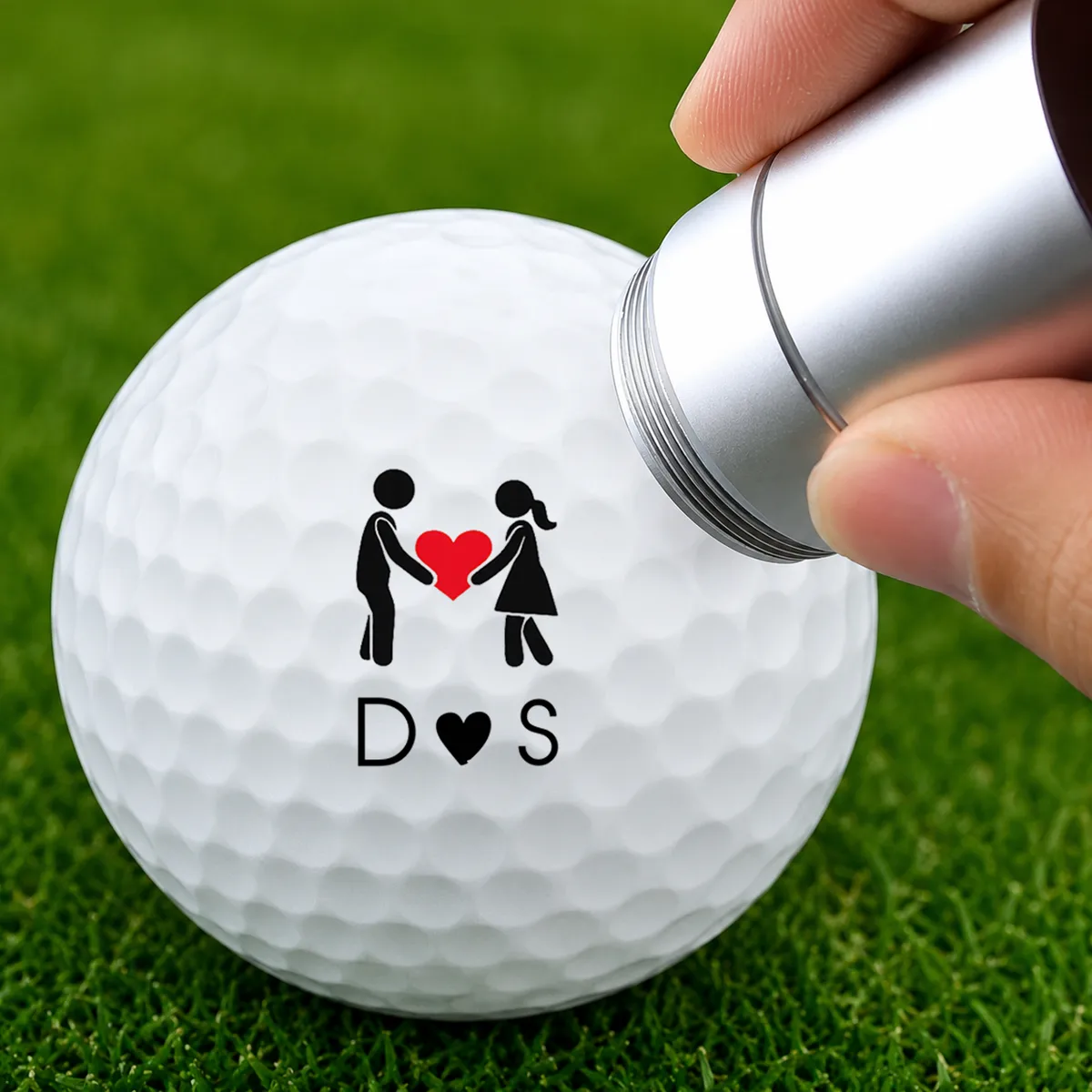 Personalized Funny Adult Golf Ball Stamp Box Gift for Golfer, Golf Ball Marke