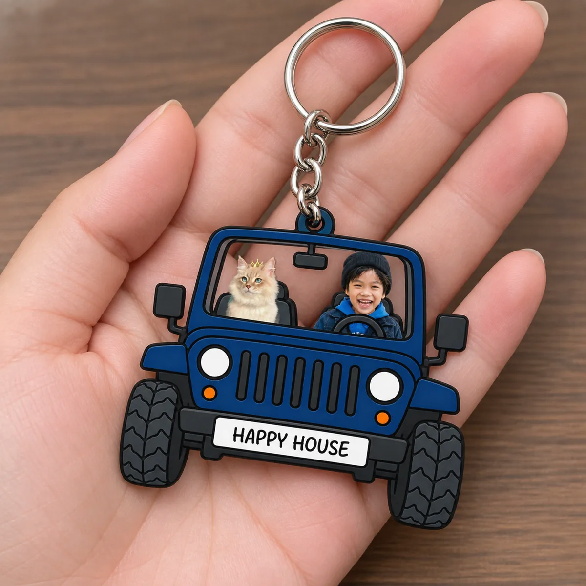 Upload Photo Cat Dog Acrylic Keychain