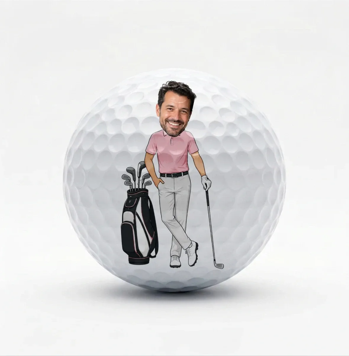 Personalized Funny Golf Ball with Photo Cartoon, If Found Please Hit Better Quote, Unique Gift for Golfers