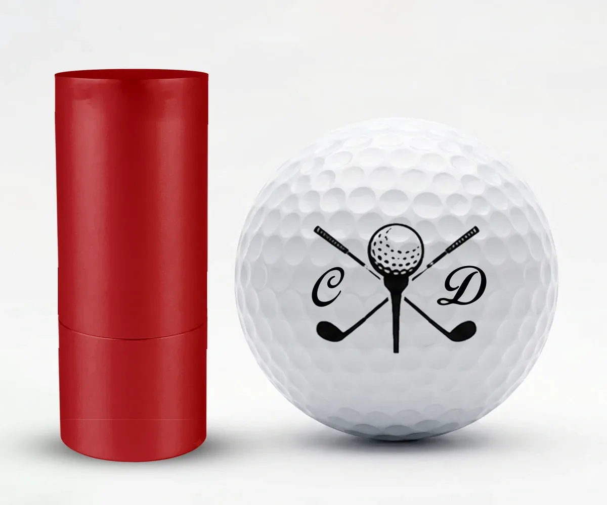 Personalized Plastic Golf Ball Stamp with Gift Box, Reusable Marker Golf Accessory, Unique Gift for Dad or Golf Lovers