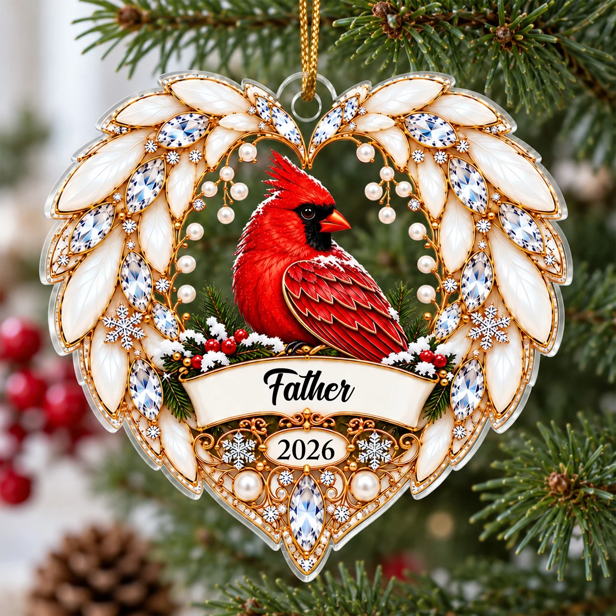 Cardinals Appear When Angels Are Near - Personalized 1-Layer Acrylic Ornament