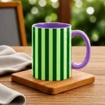 Purple-Pistachio and Green Stripe