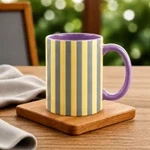 Purple-Yellow and Gray Stripe