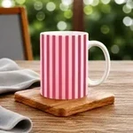 White and Pink Stripe