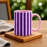 Pink-Pastel Purple and Purple Stripe