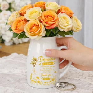 To My Daughter In Law, Personalized Flower Vase, Gift For Daughter In Law
