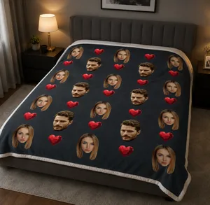 Custom Photo Family Blanket - Personalized Custom Blanket - Gift For Family Members, Mom, Dad