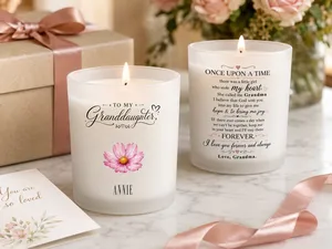 Granddaughter Love Message - Personalized Custom Candle - Gift For Granddaughter