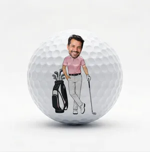 Personalized Funny Golf Ball with Photo Cartoon, If Found Please Hit Better Quote, Unique Gift for Golfers