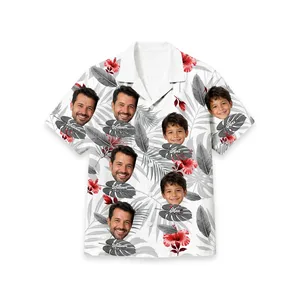 Personalized Father's Day Gift For Dog Dad, Upload Photo Dog And Face Hawaiian Shirt