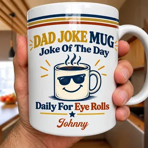 Daily Dad Jokes Interactive QR Code - Personalized Mug