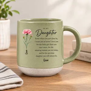 To My Daughter I Love You - Personalized Flower Mug - Gift For Daughter