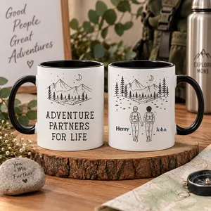 Custom Adventure Partners Couple Mug Set