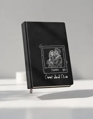 Personalized Dad Journal Custom Photo & Name, Cool Dad Club Notebook, Father Daughter Memory Journal, Birthday Gift for Dad