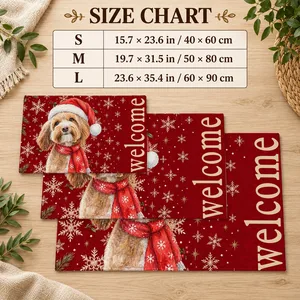 Custom Photo Home Decor Decorative Mat - Personalized Christmas Birthday Gifts For Dog Cat Lovers, Dog Dad And Mom, Cat Owners - Paws And Holiday Cheer