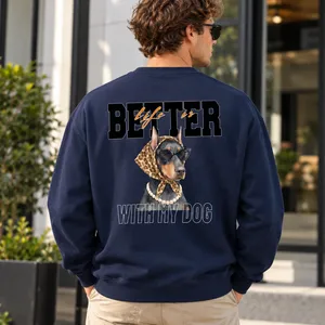 Better With Dogs Photo – Personalized T-Shirt, Custom Dog Photo Shirt, Dog Mom and Dog Dad Gift, Pet Lover Tee, Birthday Gift for Dog Owners