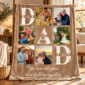 Custom Photo Mom You Are The Piece That Hold Us Together - Gift For Mom - Personalized Fleece Blanket, Throw Blanket
