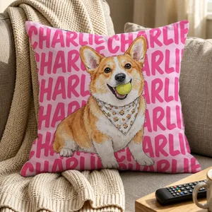 Personalized Pet Photo Pillow – Custom Dog and Cat Portrait Pillow Cover, Personalized Pet Name Throw Pillow, Cute Pet Lover Home Decor, Birthday Gift for Dog Mom and Cat Mom