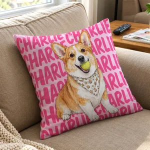 Personalized Pet Photo Pillow – Custom Dog and Cat Portrait Pillow Cover, Personalized Pet Name Throw Pillow, Cute Pet Lover Home Decor, Birthday Gift for Dog Mom and Cat Mom
