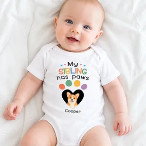 Crayon Dog Siblings - Personalized Baby Onesie