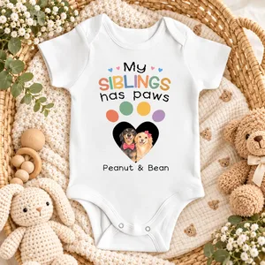 Crayon Dog Siblings - Personalized Baby Onesie