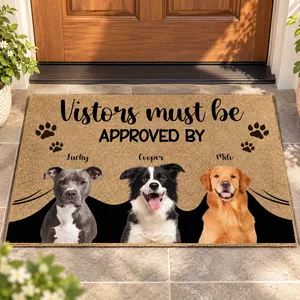 Approved By Dog Retro Photo - Personalized Doormat