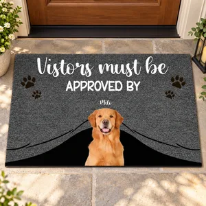 Approved By Dog Retro Photo - Personalized Doormat