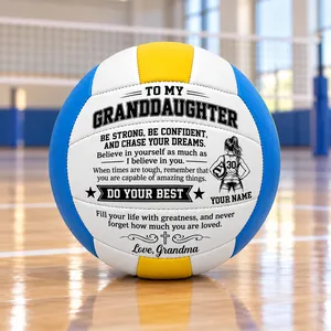 Personalized Volleyball Custom Name & Number, To My Granddaughter Inspirational Volleyball, Grandma Gift for Volleyball Player, Sports Keepsake