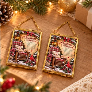 Custom Name Memorial Christmas Ornament, Christmas in Heaven Keepsake with Year, In Loving Memory Holiday Decor, Sympathy Gift