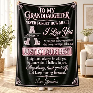 For the Grandchild I’ll Always Believe In Personalized Blanket, Custom Name, Grandparents to Grandchild Inspirational Throw, Meaningful Gift