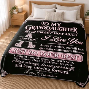 For the Grandchild I’ll Always Believe In Personalized Blanket, Custom Name, Grandparents to Grandchild Inspirational Throw, Meaningful Gift