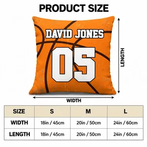 Custom Sports Jersey Throw Pillow Personalized Name Number Athlete