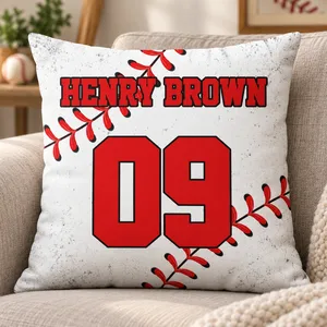 Custom Sports Jersey Throw Pillow Personalized Name Number Athlete