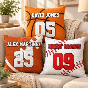 Custom Sports Jersey Throw Pillow Personalized Name Number Athlete
