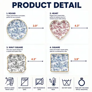 Custom Toile Dog Ring Dish