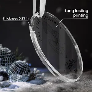 Personalized Round Glass Christmas Ornament Custom Photo – First Christmas as Dad Keepsake, Father and Baby Holiday Tree Decor Gift