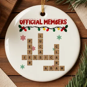 Custom Name Dumpster Fire Christmas Ornament, Personalized Official Members Keepsake, Funny Family Team Holiday Tree Decor, Christmas Gift