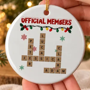 Custom Name Dumpster Fire Christmas Ornament, Personalized Official Members Keepsake, Funny Family Team Holiday Tree Decor, Christmas Gift