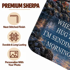 A Hug From Heaven Personalized Memorial Blanket Custom Photo, When You Miss Me Hug This Blanket, In Loving Memory Keepsake Gift
