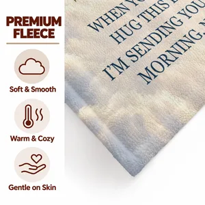 Custom Photo Memorial Blanket, Personalized A Hug From Heaven Remembrance Throw, In Loving Memory Keepsake, Sympathy Gift for Family