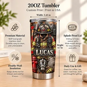 Custom Firefighter Name Tumbler