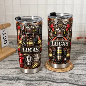Custom Firefighter Name Tumbler