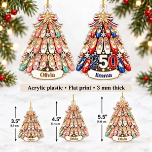 Personalized Acrylic Christmas Ornament Custom Name – Ballet Dancer Christmas Tree Keepsake, 250th Anniversary Patriotic Dance Gift, Nutcracker Decor