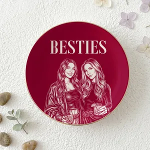 Best Friend - Personalized Custom Photo Pencil Sketch Ring Dish