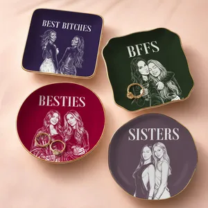 Best Friend - Personalized Custom Photo Pencil Sketch Ring Dish