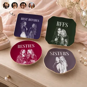 Best Friend - Personalized Custom Photo Pencil Sketch Ring Dish