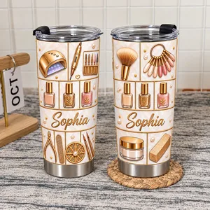 Custom Nail Technician Name Tumbler
