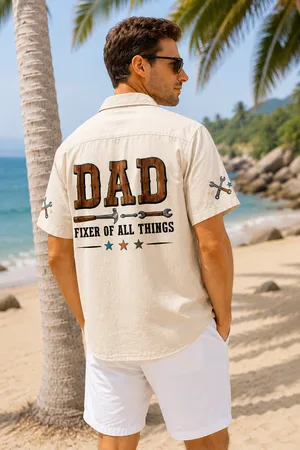 Dad Fixer Of All Things Fathers Day Hawaiian Shirt Gift For Dad
