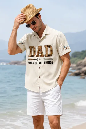 Dad Fixer Of All Things Fathers Day Hawaiian Shirt Gift For Dad