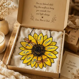 Custom Family Legacy Sunflower Suncatcher